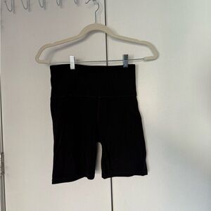 Athleta Black Bike Shorts Stretchy Mid-Thigh